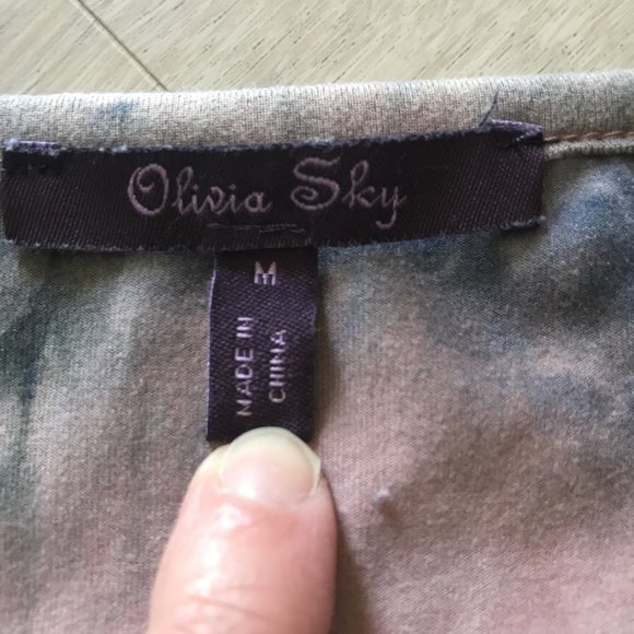 Olivia Sky SO SOFT Boho Hippie Bell Sleeve High-Low Tie-Dye Flowy Long-Line Med - Picture 2 of 5